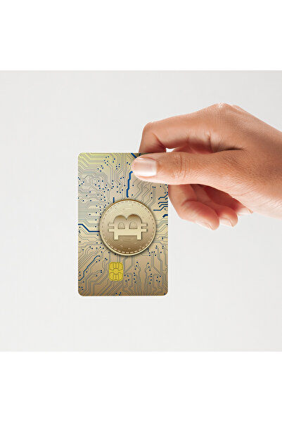 Huggy Craft Bitcoin Gold Kart Kaplama Sticker (Yüksek Kalite Suya Dayanıklı)