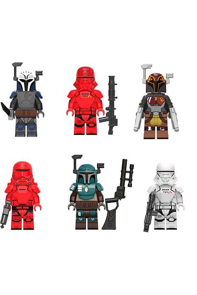 marimari 6 Mini Figures - Mandalorian Clone Action Starw