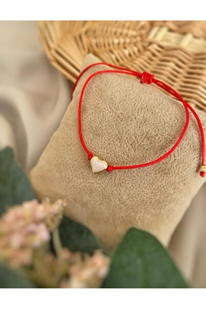 Asia by Leuvoié Asia By Leuvoie Sedef Kalp Kırmızı İp Bileklik