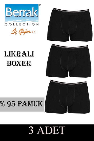Berrak Ανδρικό Lycra Boxer 3 Πακέτο