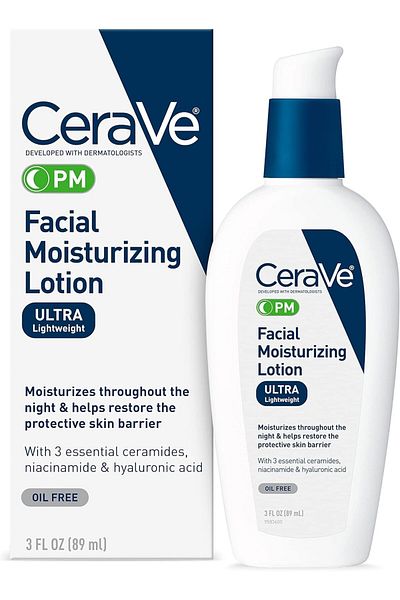 CeraVe لوشن مرطب للوجه من بي إم، 3 أونصة، مع ديرما رولر