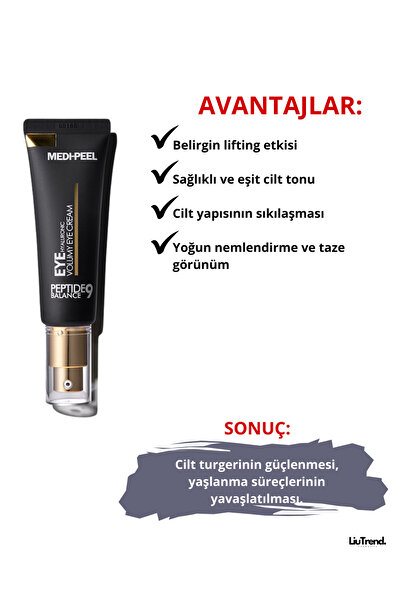 Medipeel Peptide 9 Hyaluronic Volumy Eye Cream 40 ml Peptit İçeren Yenileyici Göz Kremi M0548
