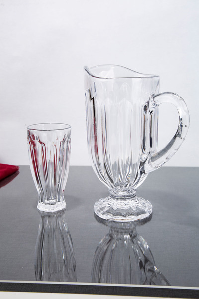 ARGKRİSTAL Crystal Jenova Bohemia Water Set 7 Pieces 6 Glasses 1 Jug