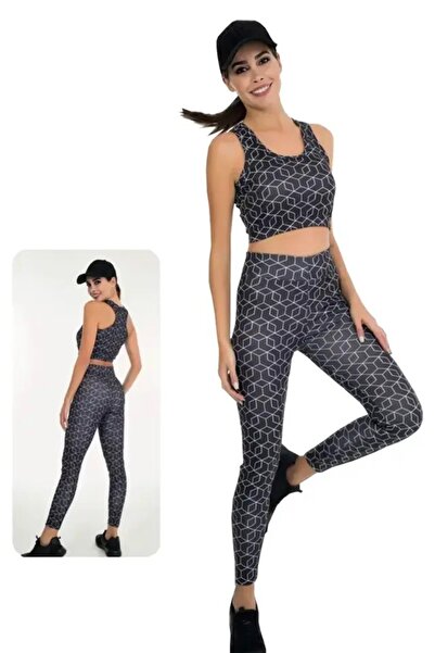 Viselya Set cu bustieră cu Colanți sport cu model diamant