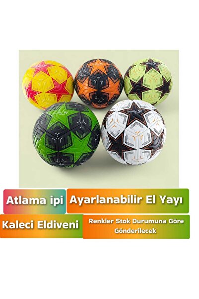 WATSING Futbol Topu Set ELDİVEN EL YAYI ATLAMA İPİ Şampiyonlar Ligi Futbol Topu