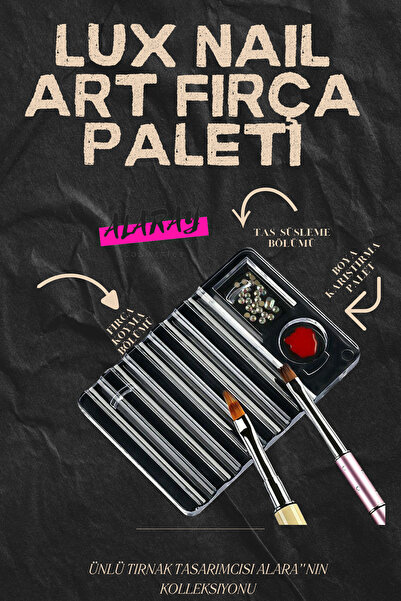alaraycosmetics NAİL ART BRUSH PALET-FIRÇA DÜZENLEYİCİ VE BOYA KARISTIRICI BÖ...