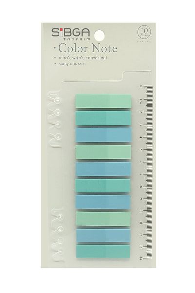 sibga tasarım Transparent Colored Post-It Note Paper - 200 Sheets Bookmark Sticker