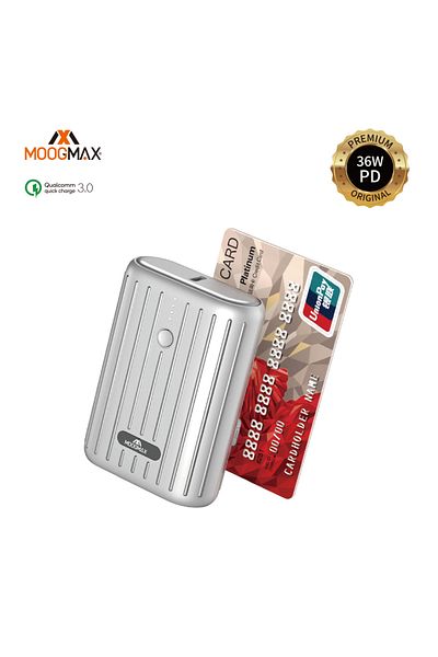 MOOGMAX Power Bank 10,000 Super Mini Moog Max Silver