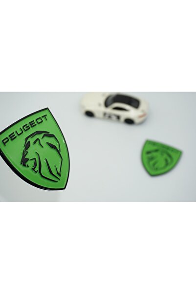 DK Tuning مجموعة شعار بيجو الجديدة باللون الأخضر والأسود ABS