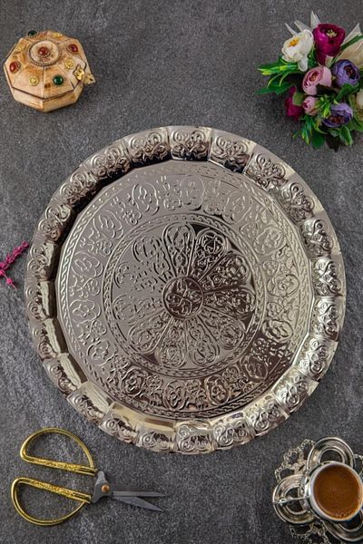 Hyd Round Metal Tray 35cm Presentation Tray