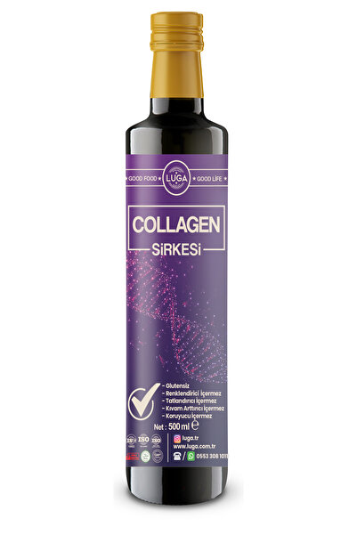 Luga Collagen Kolajen Sirkesi 500 ml Tip I Tip III- Doğal Fermantasyon, Katkı...