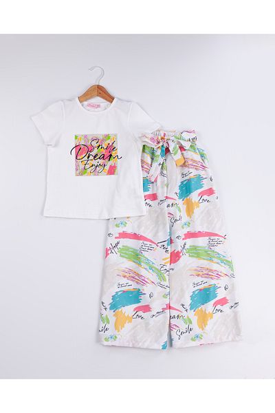 Pasur Bebe PANTALONI ȘI TRICOU PENTRU FETE SET DUBLU
