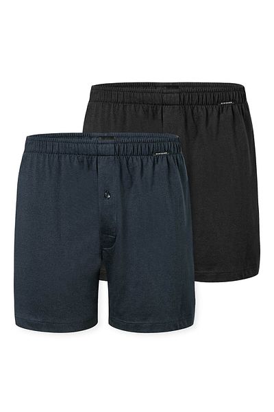 Schiesser Herren Jersey-Boxershorts, 2er Pack - 2Pack Boxershorts, Baumwolle, einfarbig