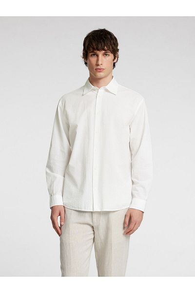 Selected Homme Langarmhemd Seersucker