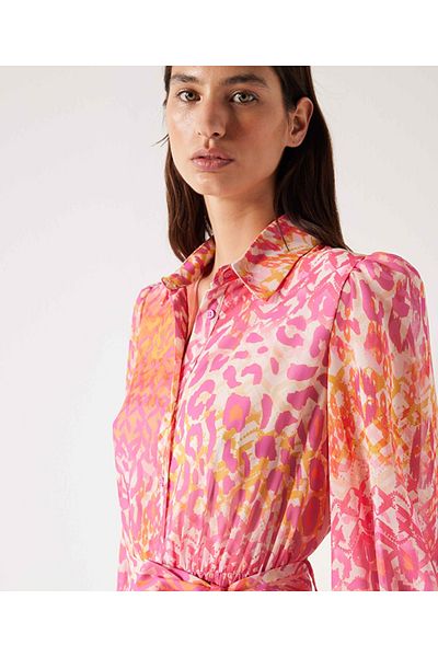 İpekyol Belted Patterned Dress