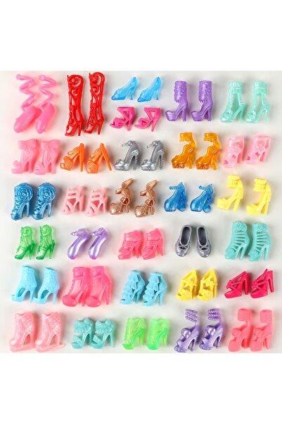 marimari 20 Adet Uyumlu Barbiee ,cindy,frozen Oyuncak Bebek Ayakkabısı