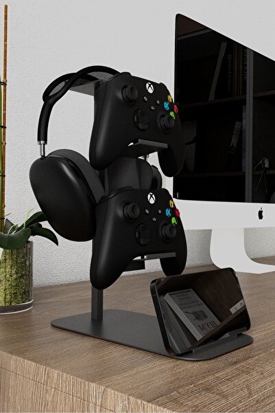 elfmetal Kol Tutucu Joystick Gamepad Kumanda Standı Xbox PS4 PS5 Uyumlu Metal Kol Kulaklık Telefon Standı