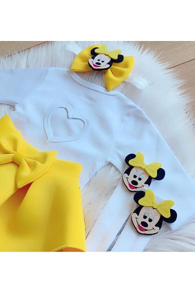 Kokosh kidss Girl Yellow Skirt Special Day Set