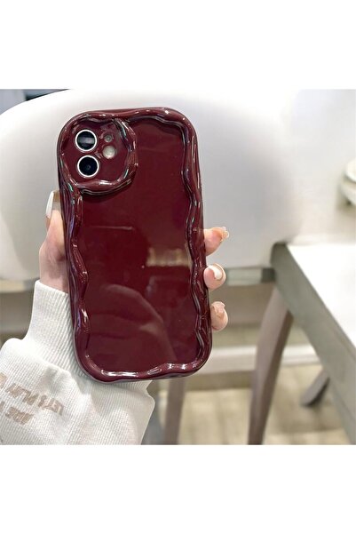 Home iPhone 11 - Şık Parlak Bordo Renkli Darbeye Dayanıklı Telefon Kılıfı