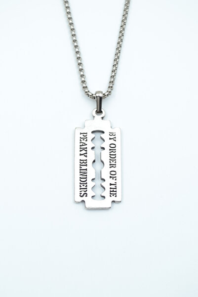 Bu Farklı Peaky Blınders Jilet Gümüş Kaplama Örme Zincir Kolye