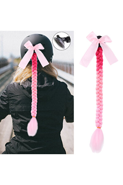 Afrodit Giyim خوذة دراجة نارية مضفرة على شكل ذيل حصان / ACM10