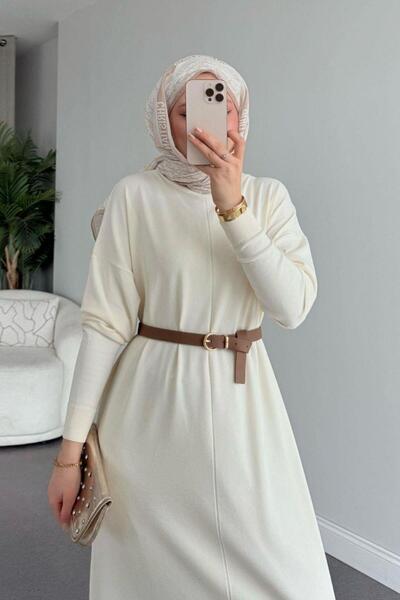 Şulemoda Giyim Φόρεμα Αγγέλου εκρού μερσεριζέ