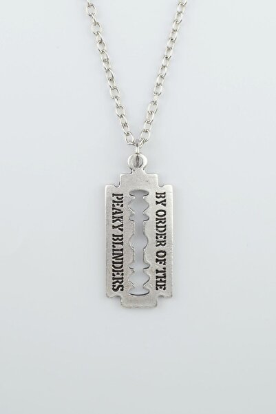 Bu Farklı Peaky Blınders Jilet Gümüş Kaplama Düz Zincir Kolye