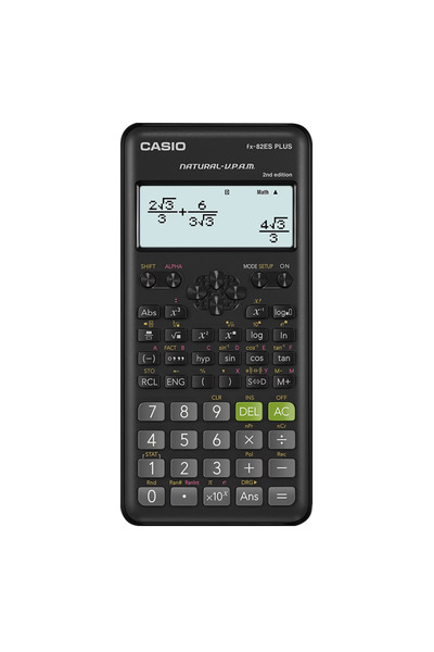 Casio شاشة عرض الكتب الطبيعية الإصدار الثاني FX-82ES Plus - أسود