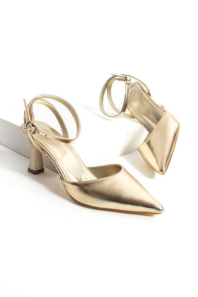 HVZ Exclusive Gold Women's Heeled Shoes (Hight 8cm)