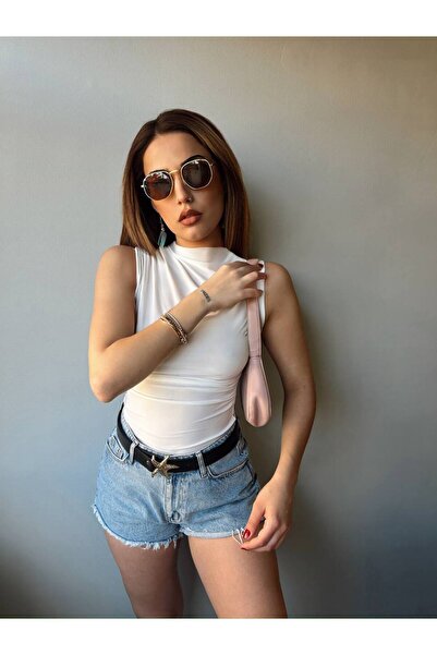 Butik Beyza Μπλούζα από ελαστικό ύφασμα με κορδόνια