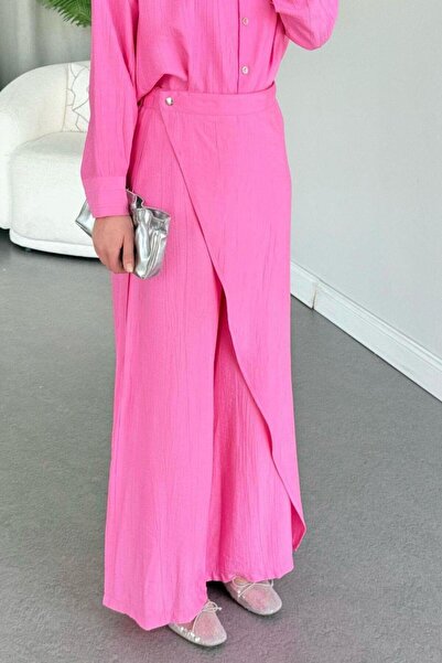 Şulemoda Giyim Ροζ Σετ Σεράι με Κάπα