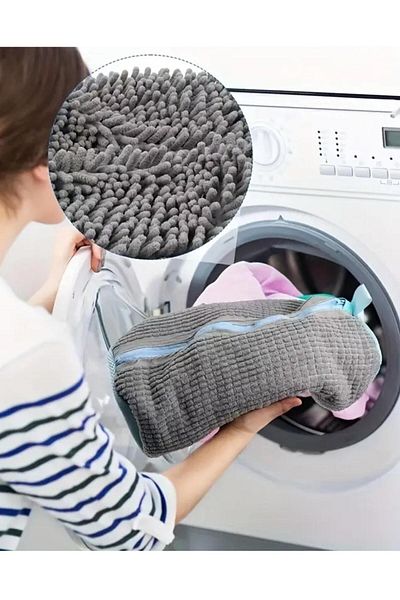 BALCI HEDİYELİK Practical Anti-Deformation - Anti-Aging Dye-Proof Shoe Washing Bag