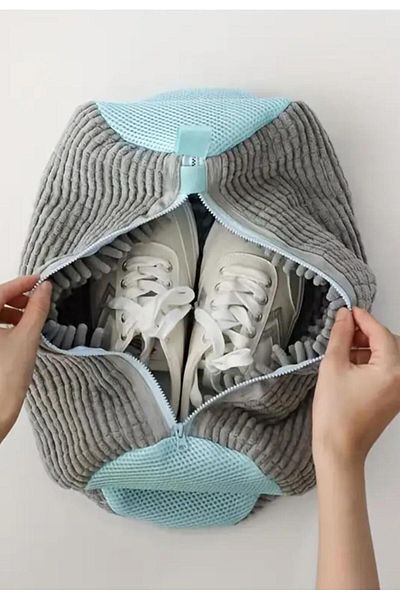 BALCI HEDİYELİK Practical Anti-Deformation - Anti-Aging Dye-Proof Shoe Washing Bag