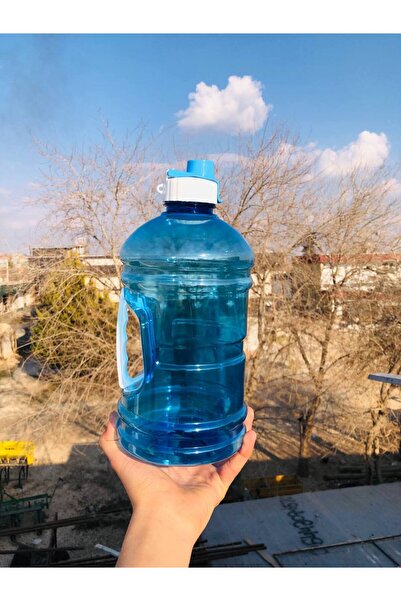 Metler Kulplu Renkli Küçük Damacana  Renkli Suluk Matara Mavi Renk 2,5 Lt