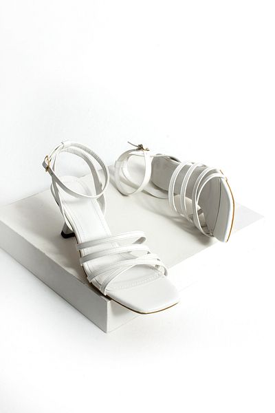 HVZ Exclusive Clau White Women's Heeled Shoes Engagement Promise Wedding Shoes Graduation Wedding Dress Evening Dress Shoes (7cm)