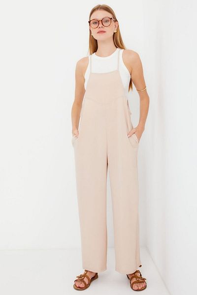 gelirr 7019 Strappy Gardener Overalls - Cream