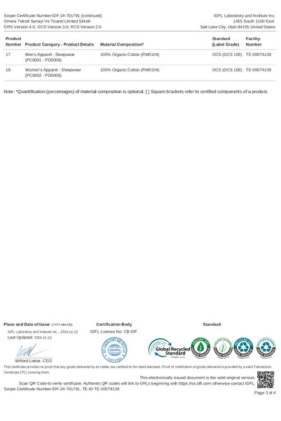 OMERA 3 Pieces, Organic Cotton & Lycra, Men's Tank Top White, Ocs Certified