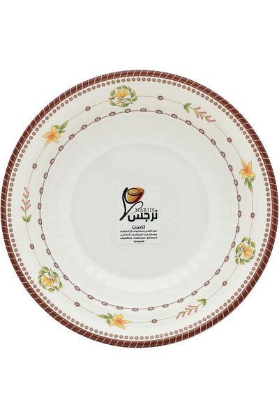 Narjis Deep Bowl, 12 Pieces, 21 cm, White