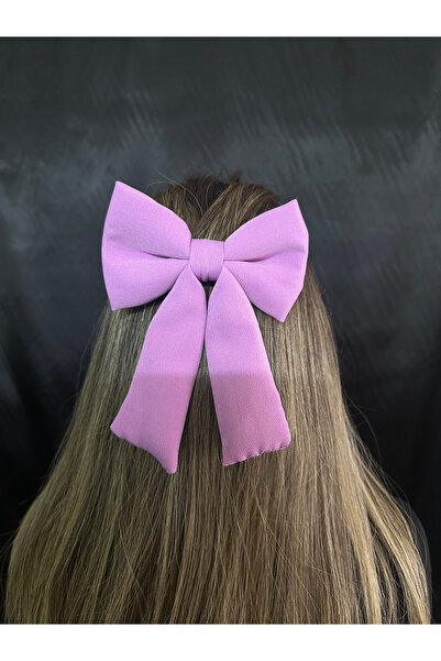 MegssStore Cataramă/bandă de păr cu fundă de crepon liliac