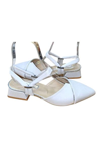 De Scario De Scarıo 25Y-594 Women's Short Thick Heeled Back Open Shoes
