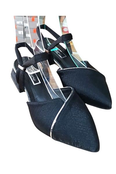 De Scario De Scarıo 25Y-594 Women's Short Thick Heeled Back Open Shoes