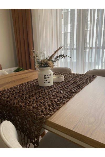 tubaatasarim Koyu Kahverengi Kağıt Runner 122*52