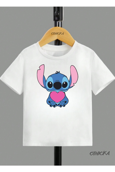 OTNICKA COPY - Special Design STITCH Printed Λευκό Παιδικό T-Shirt