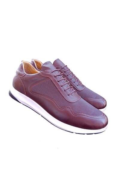 Tardelli 4384 Kahve Renk Hakiki Deri Üst Kalite Büyük Numara Erkek Spor Sneaker 46-47-48-49-50 Numaralar