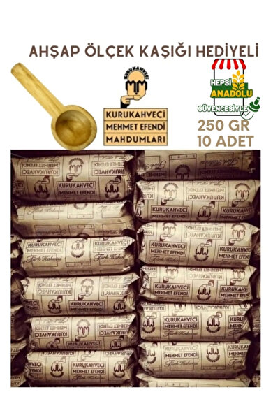 HEPSİ ANADOLU Mehmet Efendi Kurukahveci - 250 جرام قهوة تركية 10 عبوات (2,5 ك...