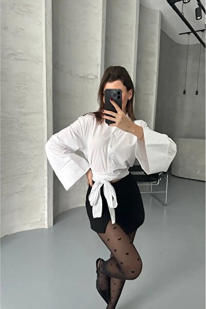 Ekim Store İspanyol Kol Yandan Bağlamalı Gömlek