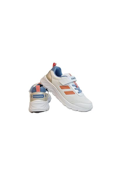 Kinetix Korper White- Powder Velcro Girls' Sports Shoes