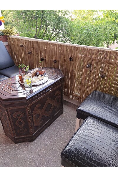 Hasır Dünyam 80 Cm X 3metre Kamış Hasır Bahçe Çiti, Balkon Çiti Doğal Çit Gölgelik