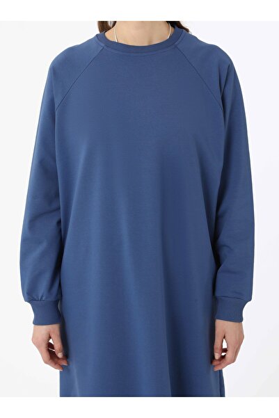 Refka Bisiklet Yaka Tunik Indigo Basic