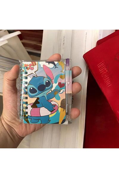 VEYORA Stitch Character Notepad Set of 2 with Pen